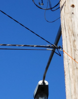 Picture 1: Wire attached to hook going into pole